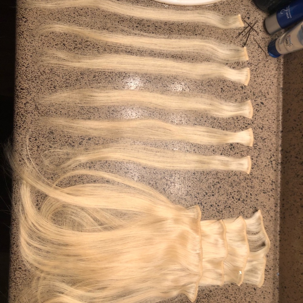 Human hair hair extensions